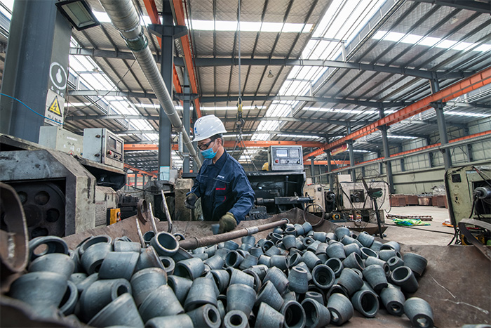 天水网架配件-锥头加工车间